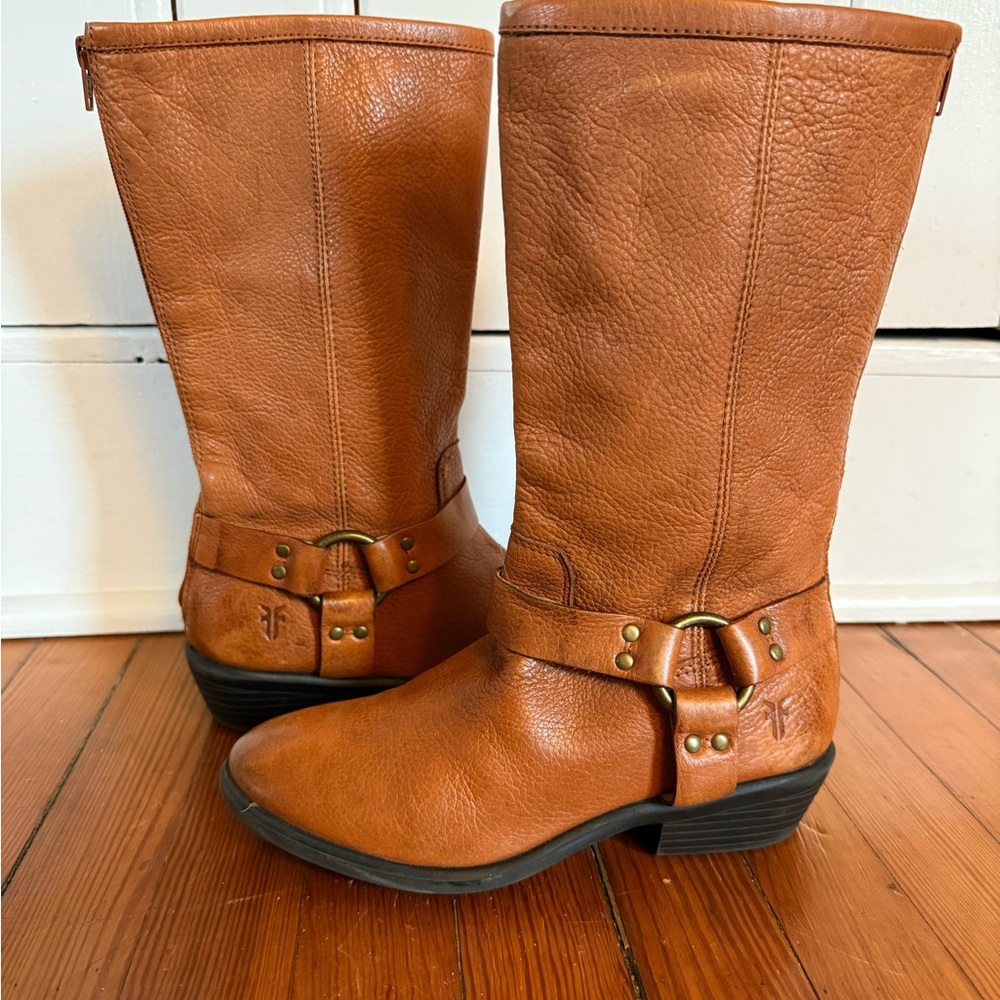 Frye Tan Leather Riding Boots